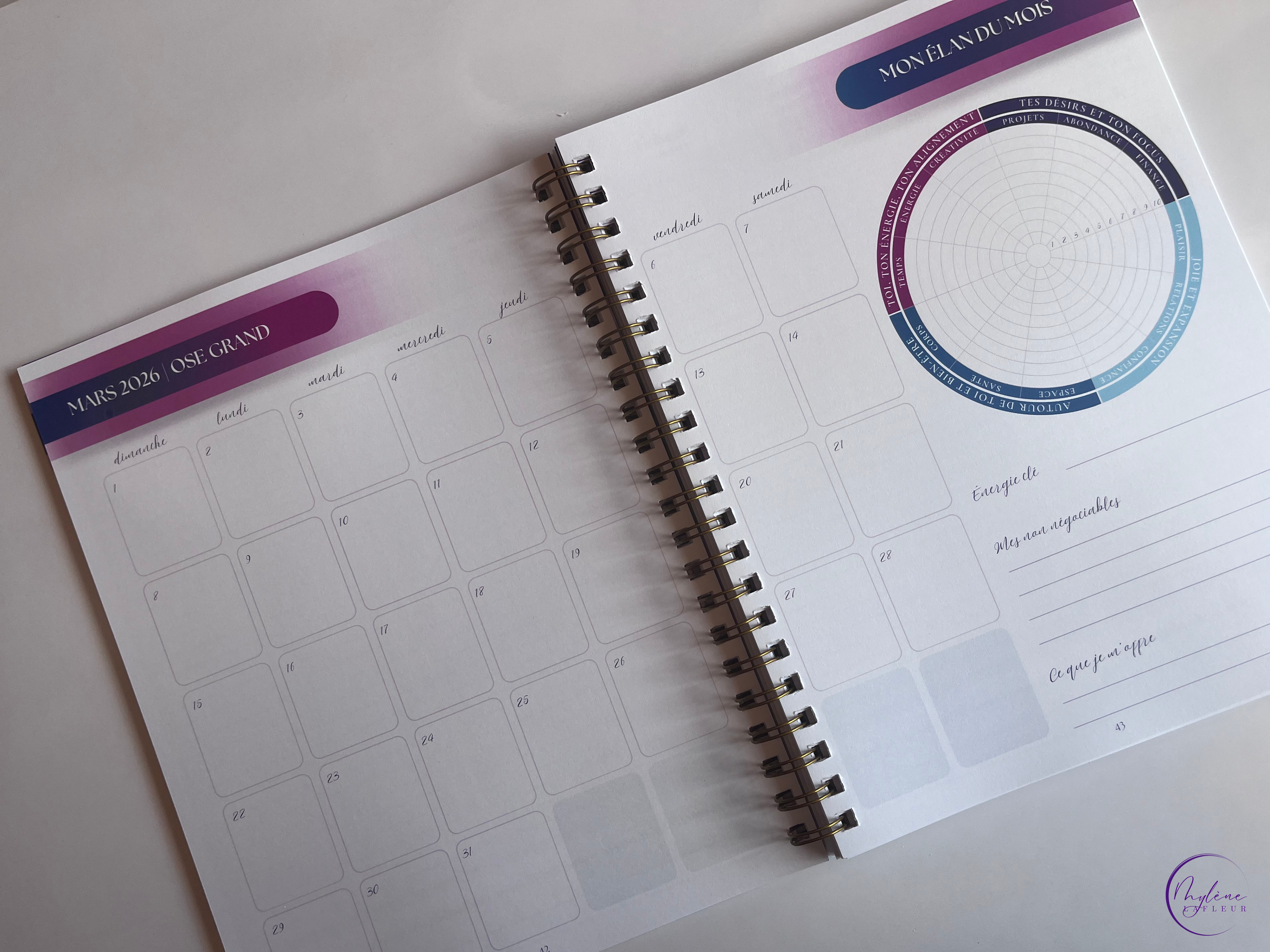 ÉLYA — Planificateur daté 2026